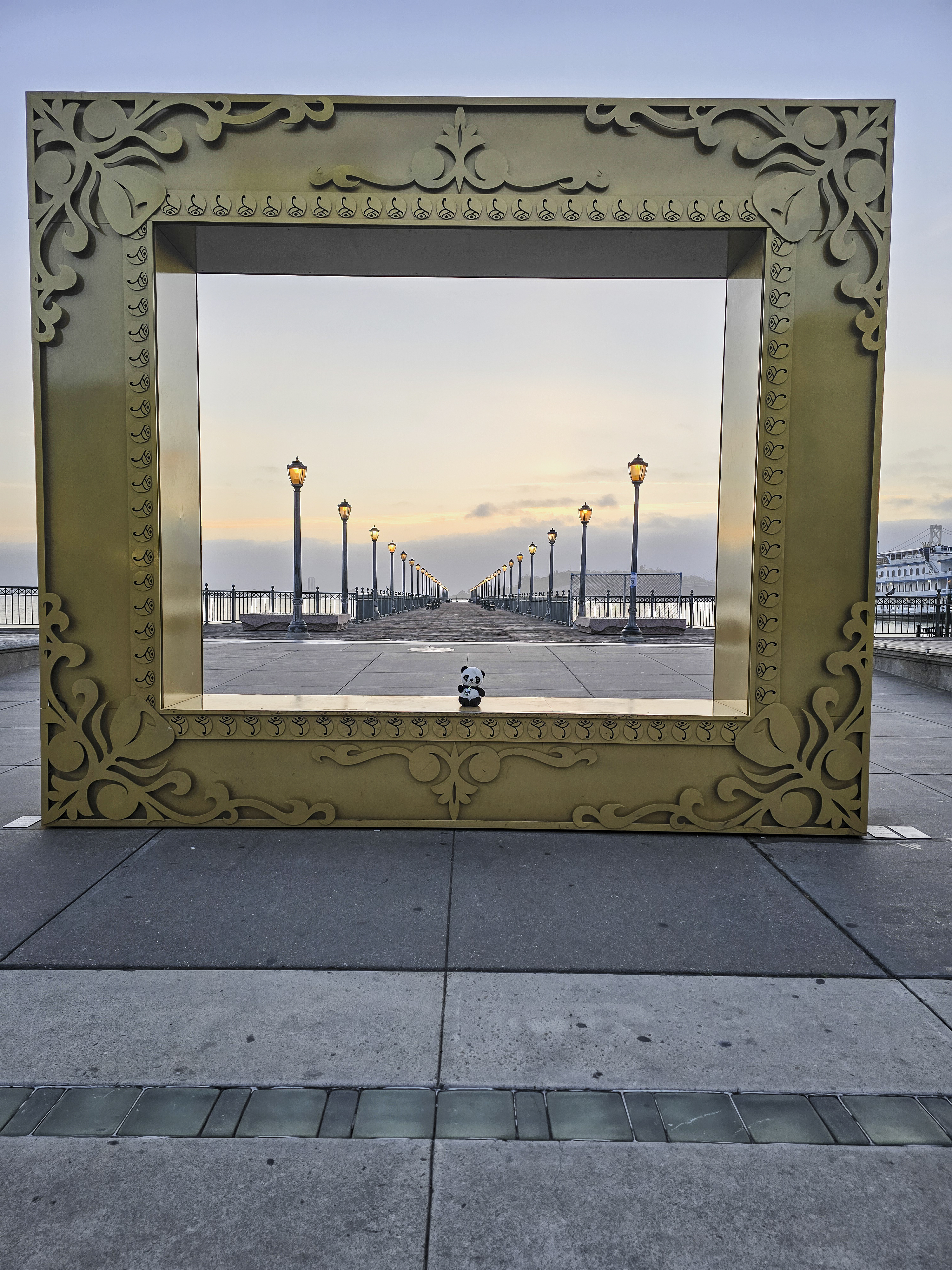 Panda Poses in Frame at Pier 7 (Outtake)